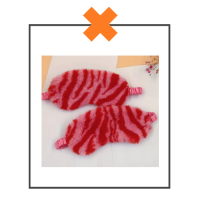 Slaapmasker fluffy roze rode zebraprint